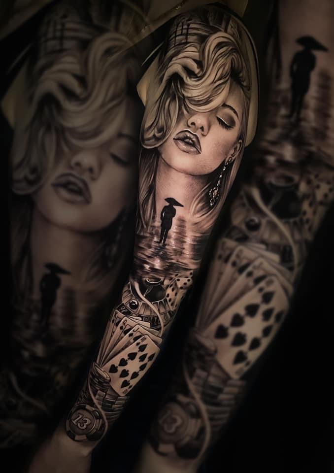 czarno-szary swiezy twarz 