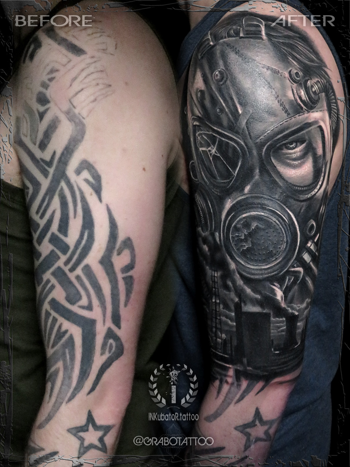 autorski cale-plecy czarno-szary 