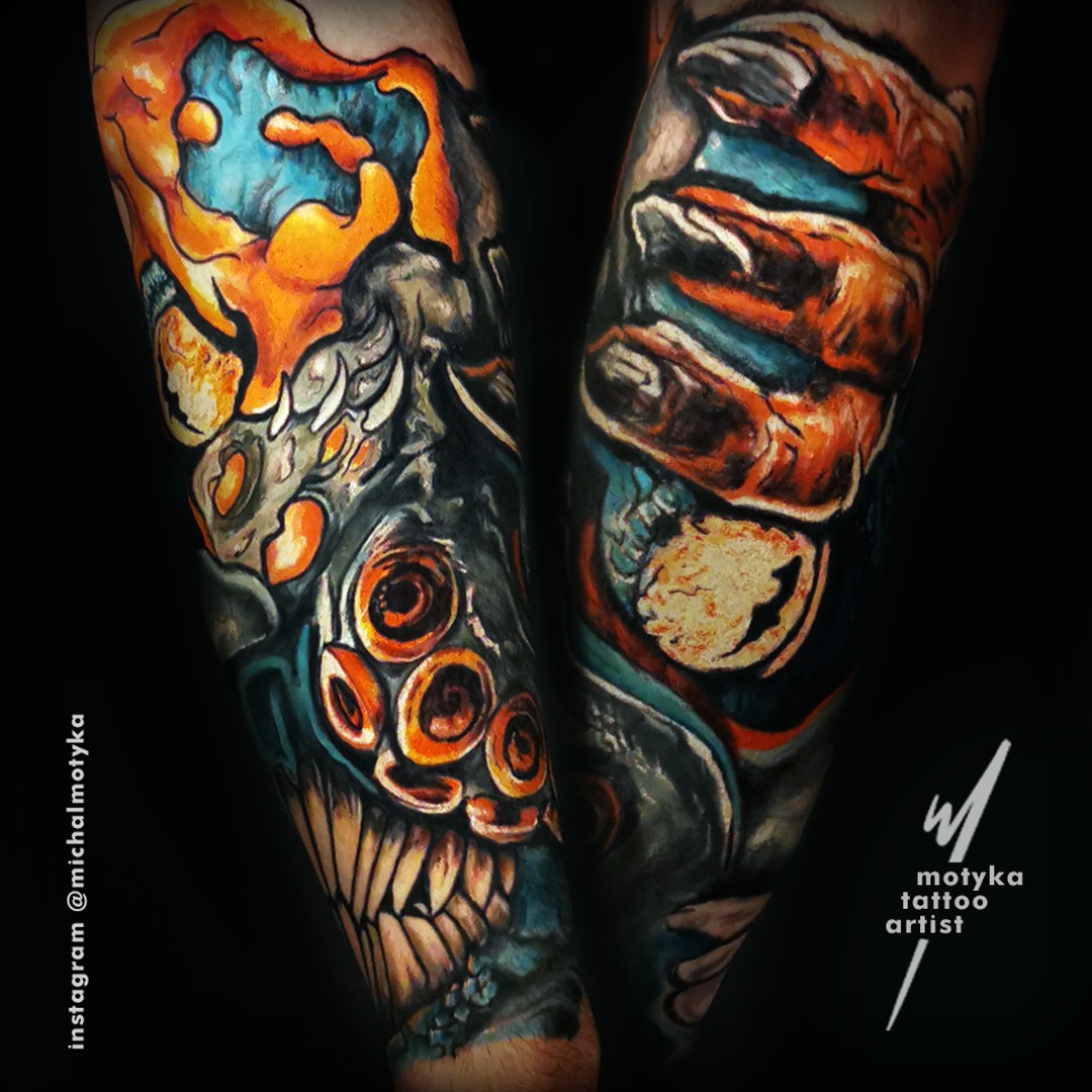 kolorowy przedramie surrealizm w-trakcie 